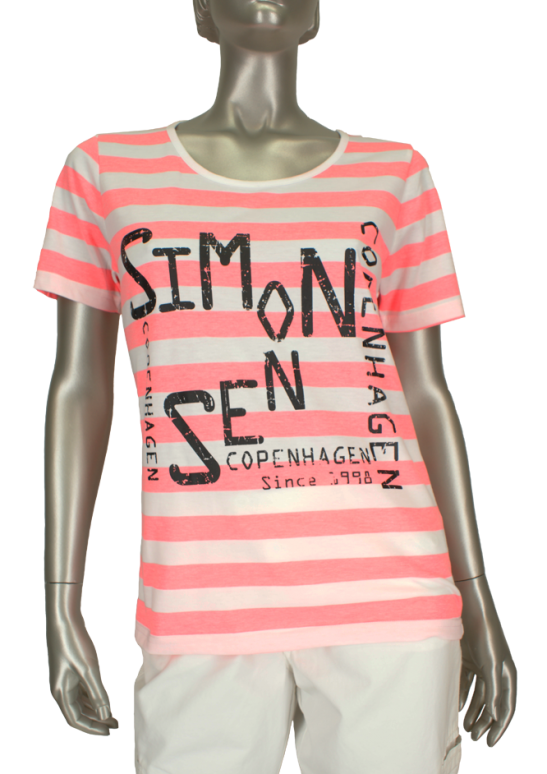 Simonsen, 0401109 10070/Roze/Wit - Shirts