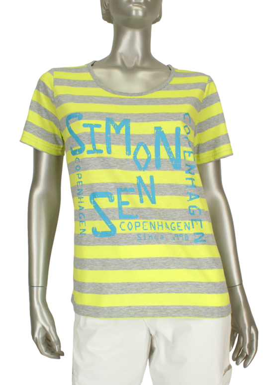 Simonsen, 0401109 10030/Lime/Grijs - Shirts
