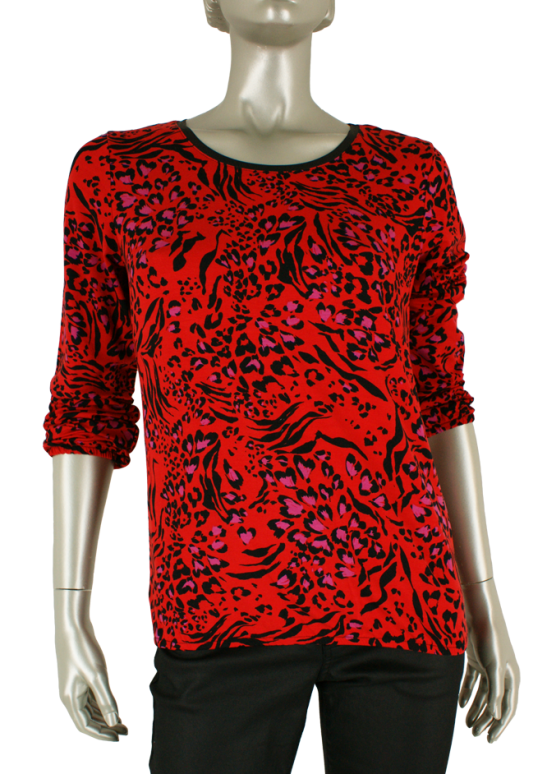 Geisha, 93516-40 000450/Red/Fuchsia/Black - Shirts