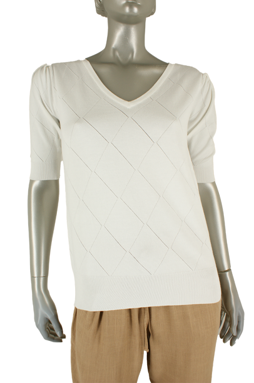 Beau Femme Mode, 2L324 Peggy Off White - Truien/Pullovers