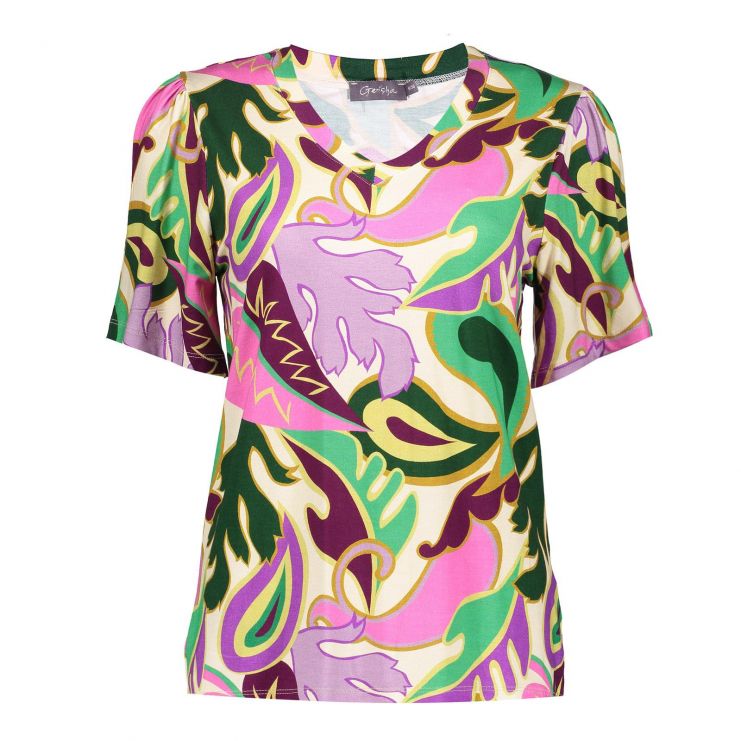 Geisha, 42051-60 Jazz 000300 Lilac Green - Shirts